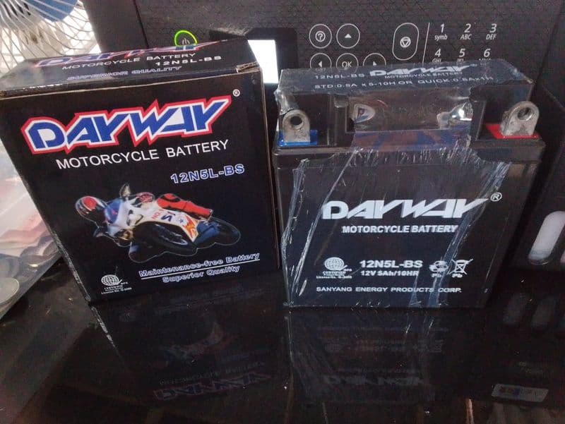 DAYWAY MOTORCYCLE BATTERY 12N5L-BS 12V 5Ah/10HR