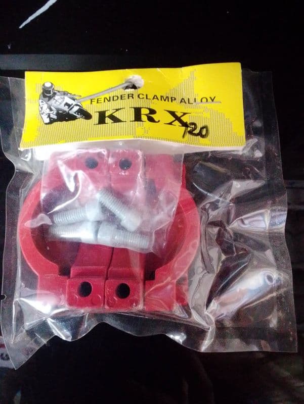FENDER CLAMP ALLOY( RED ) BRACKET SUPPORT